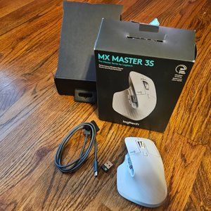 Like-New Logitech White MX Master 3S Rechargeable Wireless/Bluetooth Mouse